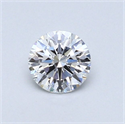 Natural Diamond 0.44 Carats, Round with Excellent Cut, D Color, VS2 Clarity and Certified by GIA