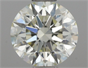 Natural Diamond 0.63 Carats, Round with Excellent Cut, K Color, VVS2 Clarity and Certified by IGI