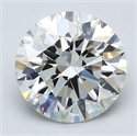 Natural Diamond 2.58 Carats, Round with Excellent Cut, J Color, VVS2 Clarity and Certified by GIA