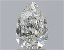 Natural Diamond 1.70 Carats, Pear with  Cut, J Color, SI1 Clarity and Certified by GIA