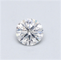 Natural Diamond 0.45 Carats, Round with Excellent Cut, F Color, SI2 Clarity and Certified by GIA