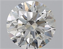 Natural Diamond 1.70 Carats, Round with Excellent Cut, G Color, VS1 Clarity and Certified by GIA