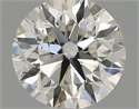 Natural Diamond 0.55 Carats, Round with Excellent Cut, H Color, SI2 Clarity and Certified by IGI