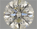 Natural Diamond 0.43 Carats, Round with Excellent Cut, J Color, I1 Clarity and Certified by IGI