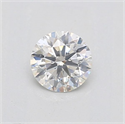 Natural Diamond 0.44 Carats, Round with Excellent Cut, H Color, SI2 Clarity and Certified by IGI