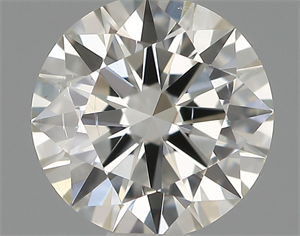 Picture of Natural Diamond 0.55 Carats, Round with Excellent Cut, H Color, SI1 Clarity and Certified by IGI