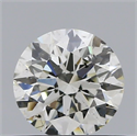 Natural Diamond 0.52 Carats, Round with Excellent Cut, H Color, SI2 Clarity and Certified by IGI