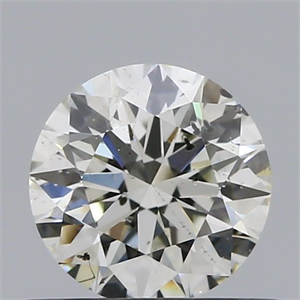 Picture of Natural Diamond 0.52 Carats, Round with Excellent Cut, H Color, SI2 Clarity and Certified by IGI