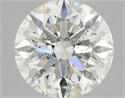 Natural Diamond 2.85 Carats, Round with Very Good Cut, J Color, I1 Clarity and Certified by GIA