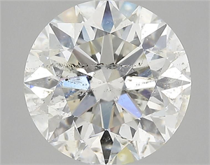 Picture of Natural Diamond 2.85 Carats, Round with Very Good Cut, J Color, I1 Clarity and Certified by GIA