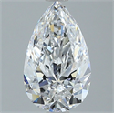 Natural Diamond 2.07 Carats, Pear with  Cut, D Color, VS2 Clarity and Certified by GIA