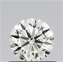 Natural Diamond 0.59 Carats, Round with Excellent Cut, J Color, VVS2 Clarity and Certified by IGI