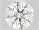 Natural Diamond 1.57 Carats, Round with Excellent Cut, G Color, IF Clarity and Certified by GIA