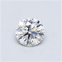 Natural Diamond 0.51 Carats, Round with Very Good Cut, F Color, SI2 Clarity and Certified by GIA