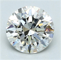 Natural Diamond 2.01 Carats, Round with Excellent Cut, I Color, IF Clarity and Certified by GIA