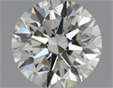 Natural Diamond 0.50 Carats, Round with Excellent Cut, J Color, VS1 Clarity and Certified by IGI