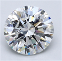 Natural Diamond 3.00 Carats, Round with Excellent Cut, F Color, VS1 Clarity and Certified by GIA