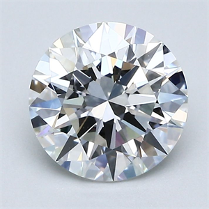 Picture of Natural Diamond 1.71 Carats, Round with Excellent Cut, F Color, VVS2 Clarity and Certified by GIA