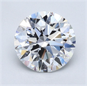 Natural Diamond 1.30 Carats, Round with Excellent Cut, D Color, VVS1 Clarity and Certified by GIA