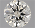 Natural Diamond 2.06 Carats, Round with Excellent Cut, K Color, IF Clarity and Certified by GIA