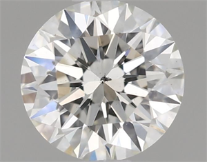 Picture of Natural Diamond 0.53 Carats, Round with Excellent Cut, I Color, SI1 Clarity and Certified by GIA