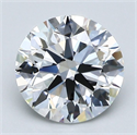 Natural Diamond 2.01 Carats, Round with Excellent Cut, F Color, VVS2 Clarity and Certified by GIA