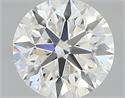 Natural Diamond 0.42 Carats, Round with Excellent Cut, H Color, VVS1 Clarity and Certified by GIA