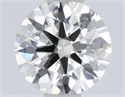 Natural Diamond 0.60 Carats, Round with Excellent Cut, J Color, VVS2 Clarity and Certified by IGI