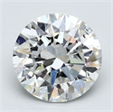 Natural Diamond 3.01 Carats, Round with Excellent Cut, F Color, SI2 Clarity and Certified by GIA