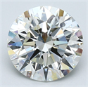 Natural Diamond 2.50 Carats, Round with Excellent Cut, J Color, VVS2 Clarity and Certified by GIA