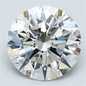 Picture of Natural Diamond 2.50 Carats, Round with Excellent Cut, J Color, VVS2 Clarity and Certified by GIA