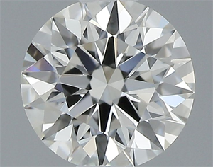 Picture of Natural Diamond 0.41 Carats, Round with Excellent Cut, J Color, IF Clarity and Certified by GIA