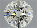 Natural Diamond 5.01 Carats, Round with Excellent Cut, J Color, VS2 Clarity and Certified by IGI