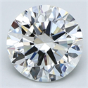 Natural Diamond 2.01 Carats, Round with Excellent Cut, H Color, VS2 Clarity and Certified by GIA