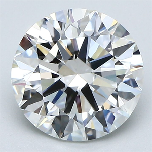 Picture of Natural Diamond 2.01 Carats, Round with Excellent Cut, H Color, VS2 Clarity and Certified by GIA