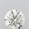 Natural Diamond 0.51 Carats, Round with Excellent Cut, K Color, I1 Clarity and Certified by GIA