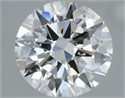 Natural Diamond 0.44 Carats, Round with Excellent Cut, F Color, SI2 Clarity and Certified by GIA