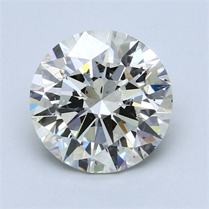 Picture of Natural Diamond 3.50 Carats, Round with Excellent Cut, J Color, SI2 Clarity and Certified by GIA