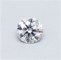 Natural Diamond 0.40 Carats, Round with Very Good Cut, F Color, SI2 Clarity and Certified by GIA