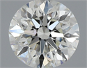 Natural Diamond 0.57 Carats, Round with Excellent Cut, J Color, SI1 Clarity and Certified by GIA