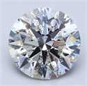 Natural Diamond 3.02 Carats, Round with Excellent Cut, F Color, SI2 Clarity and Certified by GIA