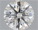 Natural Diamond 0.54 Carats, Round with Excellent Cut, J Color, VS2 Clarity and Certified by GIA