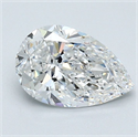 Natural Diamond 1.21 Carats, Pear with  Cut, E Color, VS1 Clarity and Certified by GIA