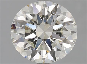 Picture of Natural Diamond 2.70 Carats, Round with Excellent Cut, J Color, SI2 Clarity and Certified by GIA