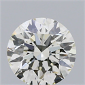 Natural Diamond 0.52 Carats, Round with Excellent Cut, K Color, VS2 Clarity and Certified by GIA