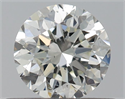 Natural Diamond 0.52 Carats, Round with Excellent Cut, H Color, SI1 Clarity and Certified by IGI