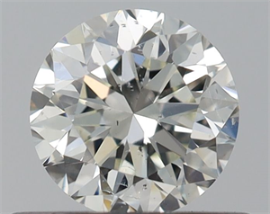 Picture of Natural Diamond 0.52 Carats, Round with Excellent Cut, H Color, SI1 Clarity and Certified by IGI