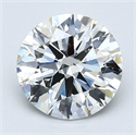 Natural Diamond 1.80 Carats, Round with Excellent Cut, H Color, SI1 Clarity and Certified by GIA