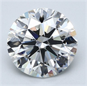 Natural Diamond 2.70 Carats, Round with Excellent Cut, F Color, VS1 Clarity and Certified by GIA