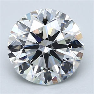 Picture of Natural Diamond 2.70 Carats, Round with Excellent Cut, F Color, VS1 Clarity and Certified by GIA